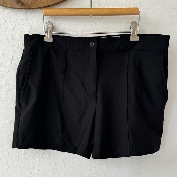 Slazenger Shorts XL Black Front Back Seamed Golf Stretch Casual Adjust Waist - Picture 1 of 10